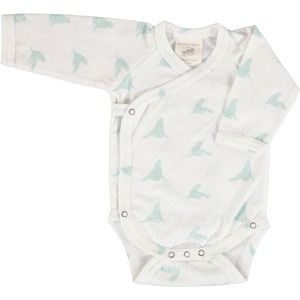 [Kate Quinn] Organics Sea Lion Long Sleeve Kimono Bodysuit Size 0-3 Months Baby